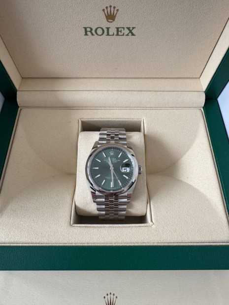 Rolex Datejust 36 Mint Green 126200 2025, j, Eredeti