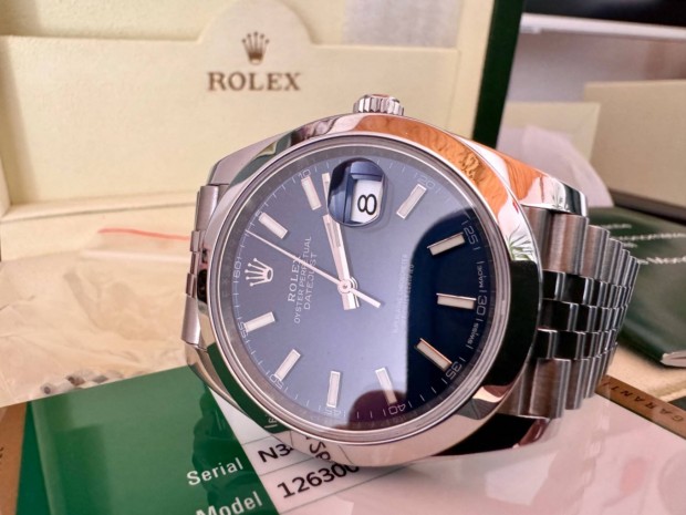 Rolex Datejust 41 mm, kk szmlap, jubilee szj, hibtlan