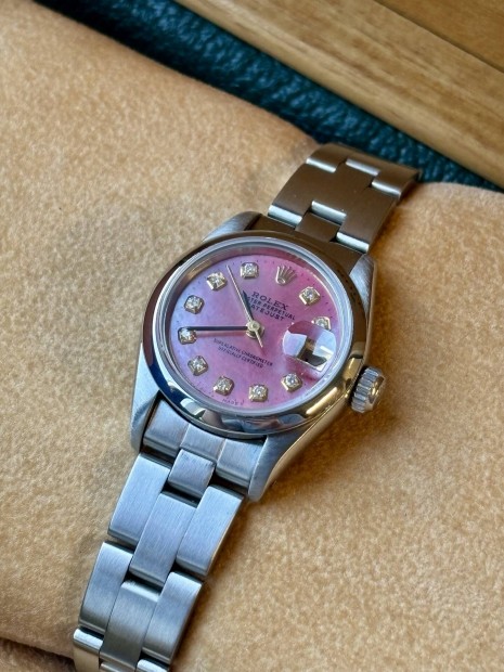 Rolex Oyster Date Lady pink MOP brill Ni karra elad