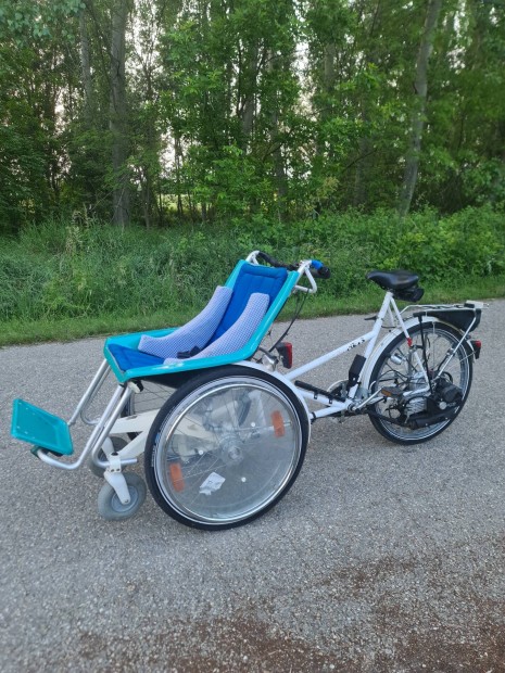 Rollfiets specilis 2 szemlyes kerkpr Sax nindts benzinmotorral 