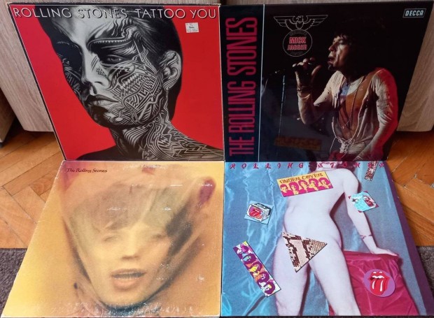 Rolling Stones 4db Bakelit LP lemez egyben csomagban