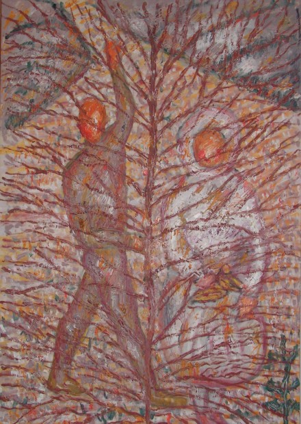 Romn Gyrgy: Tl farost, olaj (100 x 70cm) 1978