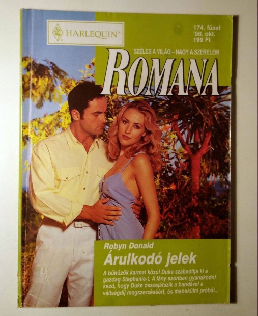 Romana 174. rulkod Jelek (Robyn Donald) 1998 (6kp+tartalom)