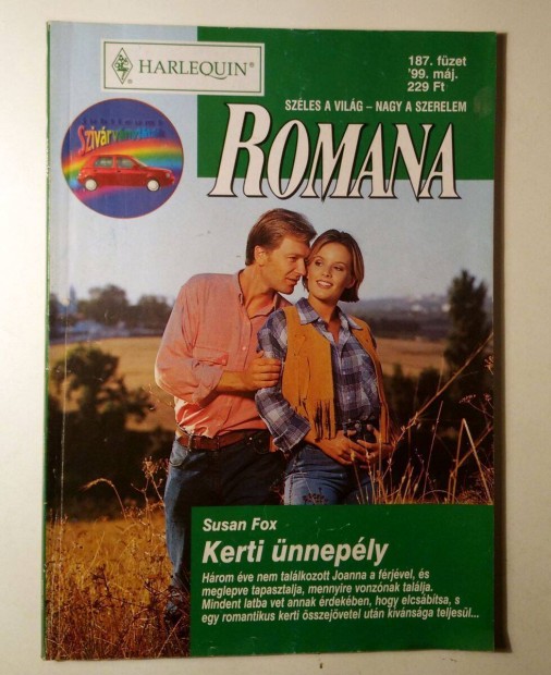 Romana 187. Kerti nneply (Susan Fox) 1999 (6kp+tartalom)