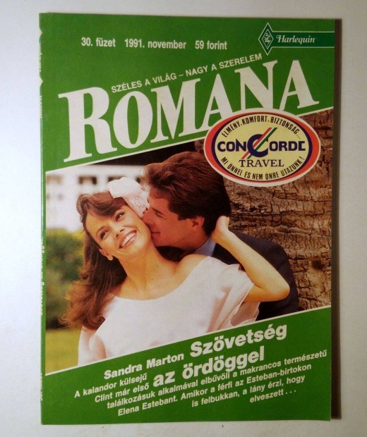 Romana 30. Szvetsg az rdggel (Sandra Marton) 1991 (6kp+tartalom)