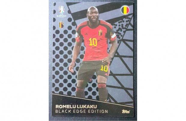 Romelu Lukaku Belgium Black Edge Edition focis krtya Topps Euro 2024