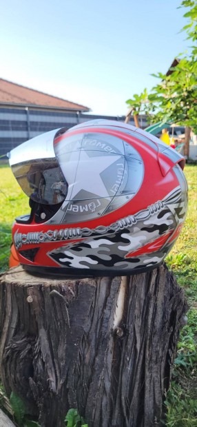 Römer RR20014_XXL Star motoros sisak XXL méret lapos piros / ezüst