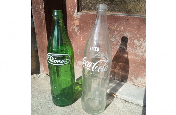 Rna +Coca Cola felrat 1 literes res retro veg ,hibtlan, szett r!