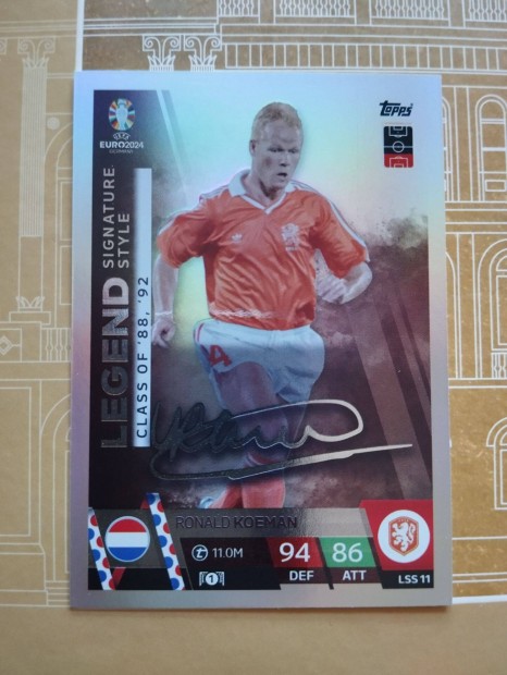 Ronald Koeman (Hollandia) Legend Signature Style Euro 2024 krtya