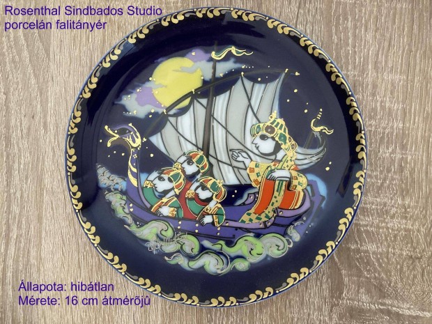 Rosenthal Sindbados Studio porcelán falitányér eladó