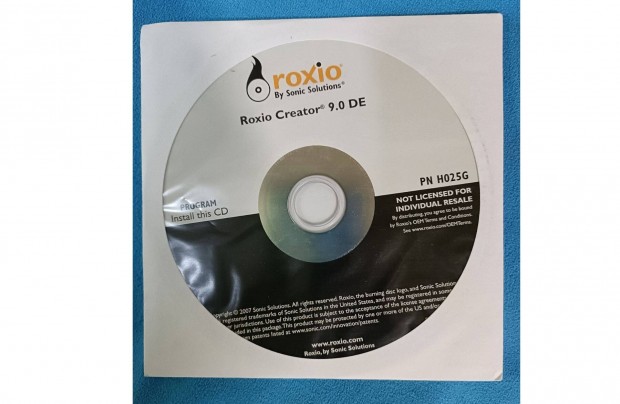Roxio Creator 9.0 teljes verzi telept CD licenccel