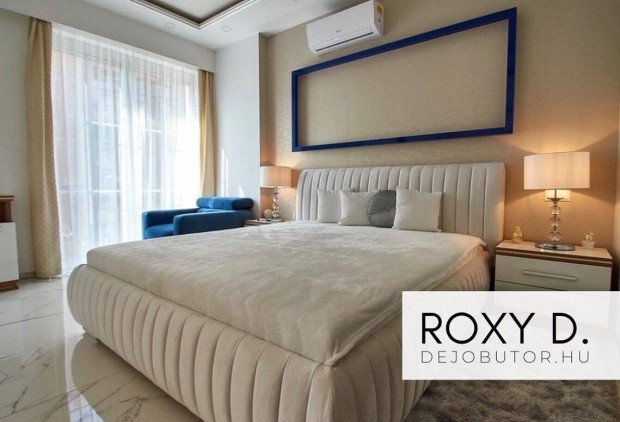 Roxy III franciaágy ágyneműtartó rugós ágybetét 140x200 cm krém