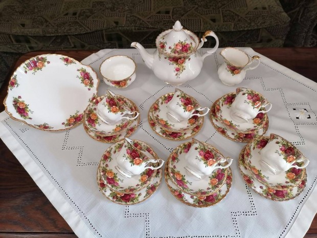 Royal Albert Old Country Roses 21 rszes tes-reggeliz kszlet