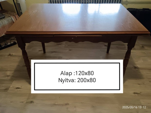 Rózsafa asztal 6db székkel