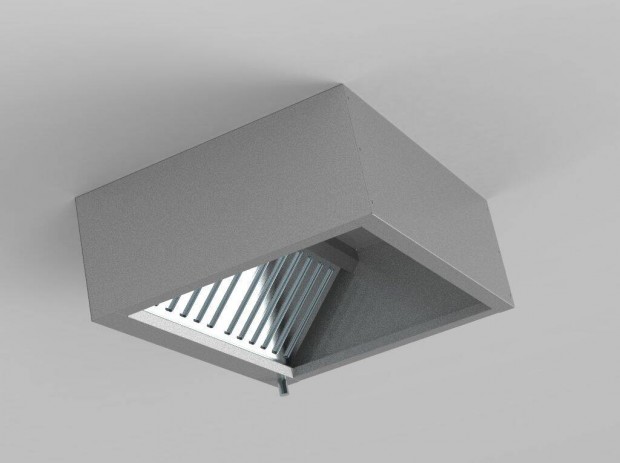 Rozsdamentes ipari elszívóernyő páraelszívó 3000x700 mm