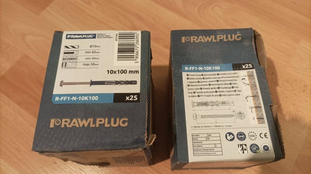 Rrawplug FF1-N-10K100 10x100-as dbel, hatlapfej torx csavarral