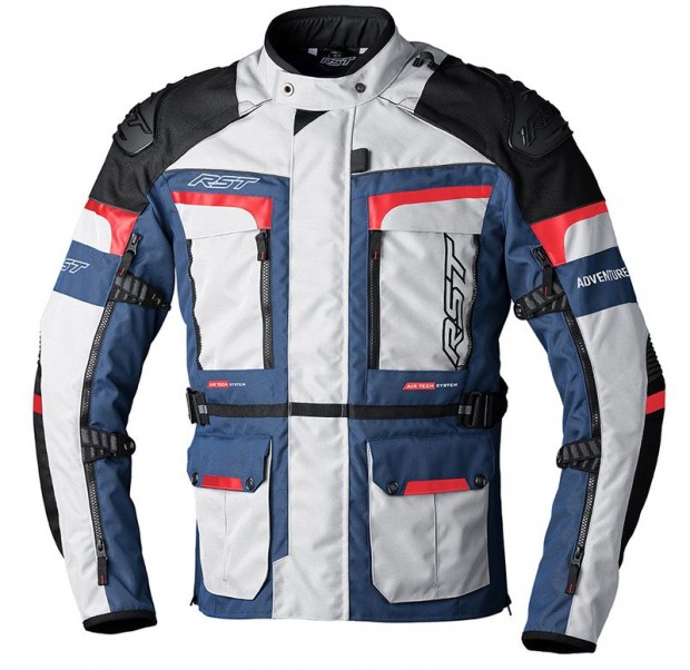 Rst pro series adventure-x ce ni textil dzseki - ezst/kk/piros