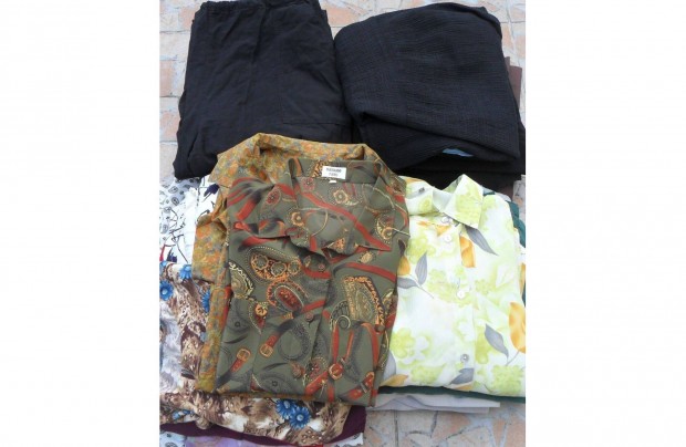 Ruhacsomag Női XL XXL 2XL 3XL 4XL 34db Felső Blúz Ing Nadrág 9kg Ruha
