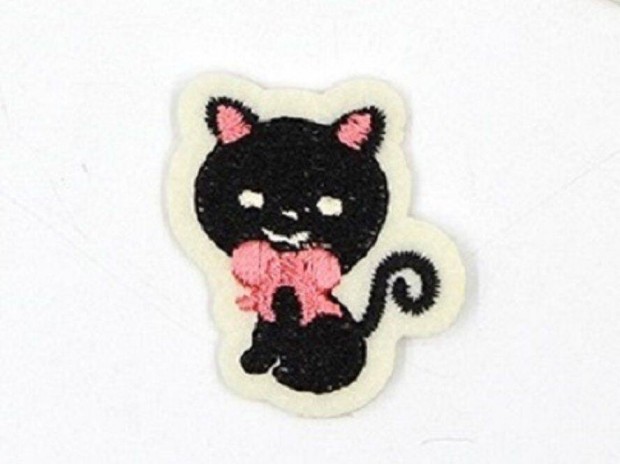 Ruhra vasalhat folt rvasal felvarr fekete cica macska 37x30mm