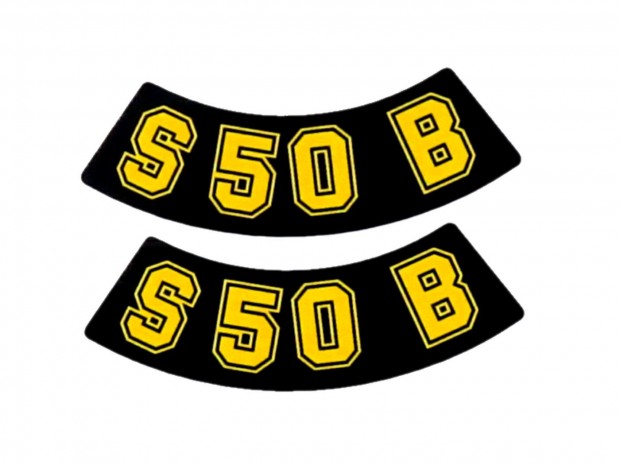 S50 B fólia / matrica fekete-sárga 2 darab Simson S50-hez