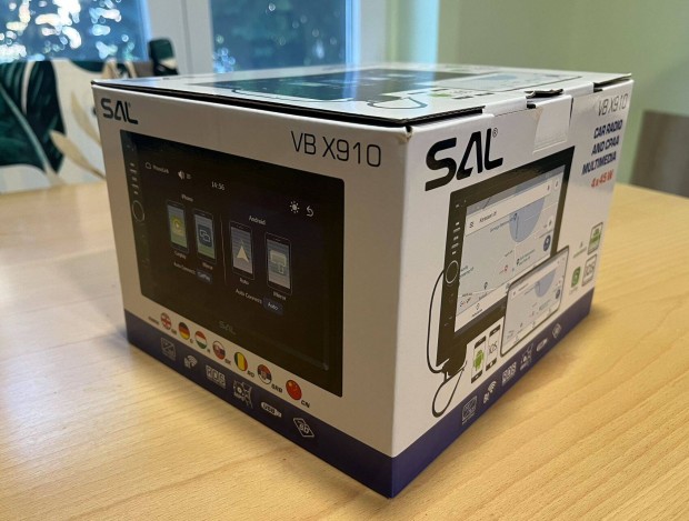 SAL Vbx910 2DIN autórádió, multimédiás lejátszó, Carplay, Android auto