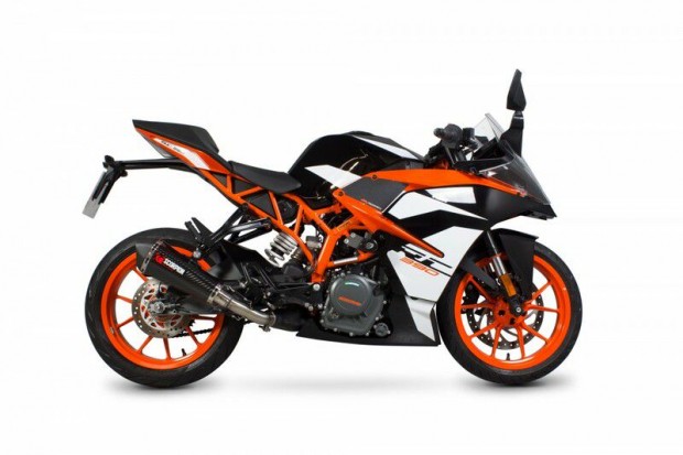 SCORPION Serket Parallel Kipufogó Carbon/Fekete ABS Végzáró KTM RC390