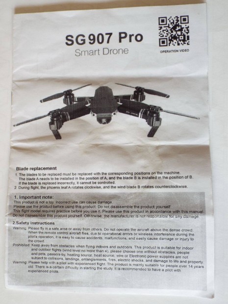 SG907 Pro Smart drone tartozkok