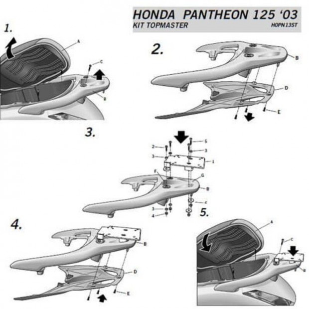 SHAD Top Master Felszerelő Készlet - Honda