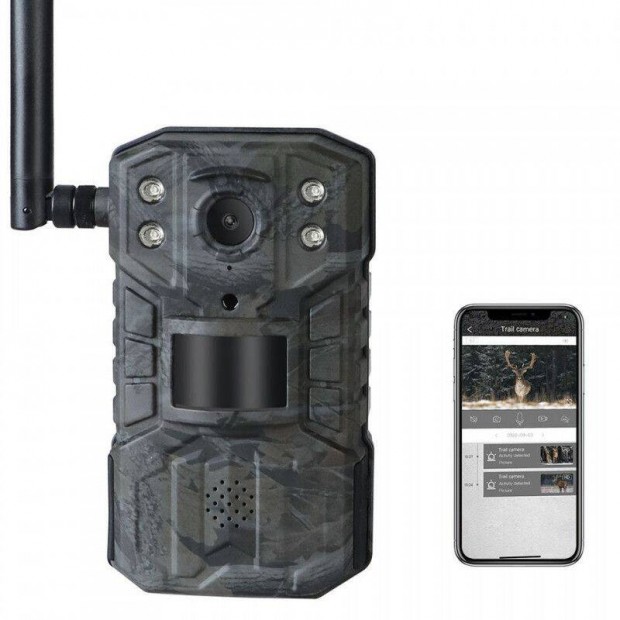 SIM krtys Vadszkamera 4G H2-Livestream Mobil app vadkamera