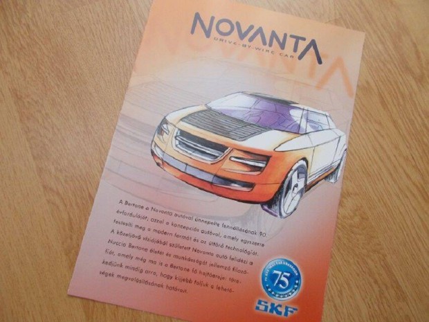 SKF Bertone Novanta 2002 prototpus tanulmnyaut prospektus katalgus