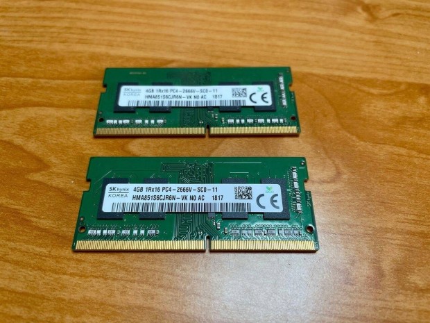 SK Hynix 8GB (2X4gb) DDR4 2666MHz (imac) HMA851S6Cjr6N-VK