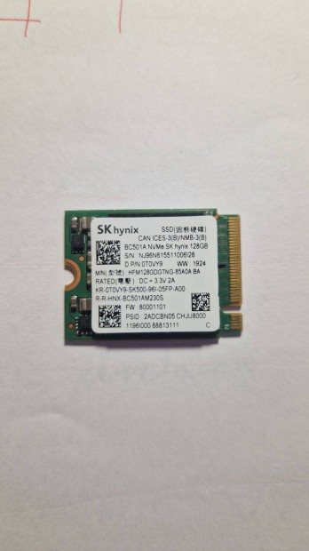 SK hynix 128 GB Nvme SSD