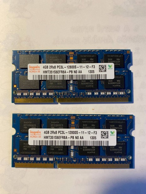 SK hynix 4GB DDR3 1600MHz (2 db)