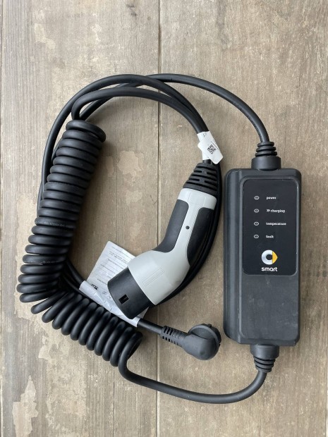 SMART gyári Type 2 230V otthoni konnektoros töltőkábel/EVSE Eladó!