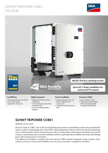 SMA Inverter (50 KW, 110 KW)