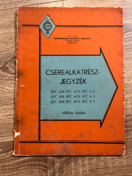 SPC vetgpek cserealkatrsz jegyzke