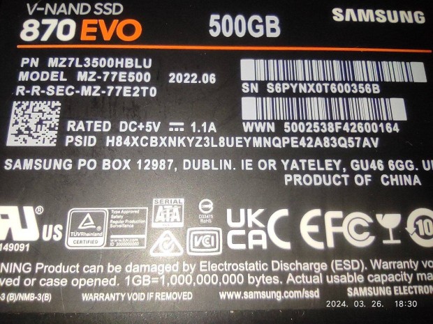 SSD 500GB Samsung