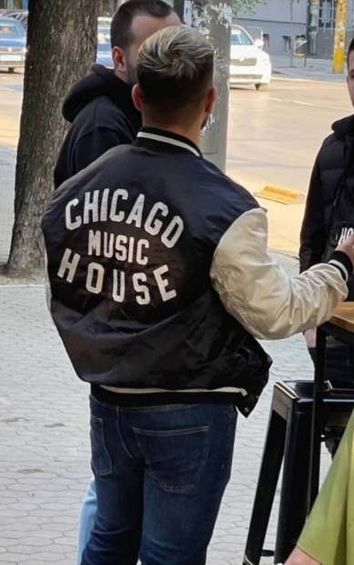 S-es Chicago Music House szatn varsity baseball bomber dzseki kabt