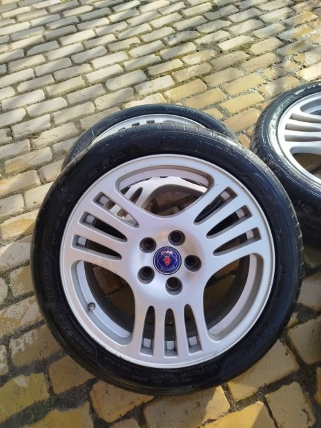 Saab 17''  5x110 alufelni hasznlt gumival