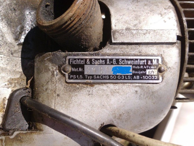 Sachs 50 G3 LS 1960 komplett motor blokk
