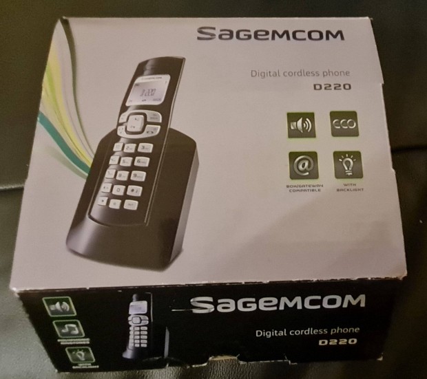 Sagemcom D220 kihangosthat vezetk nlkli telefon, jszer, flron