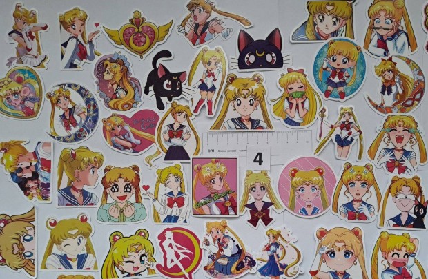Sailor Moon matrica 50 db 5 fle 4-6 cm j