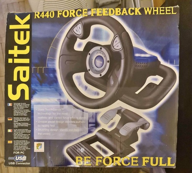 Saitek R440 Force Feedback kormny szett pedllal