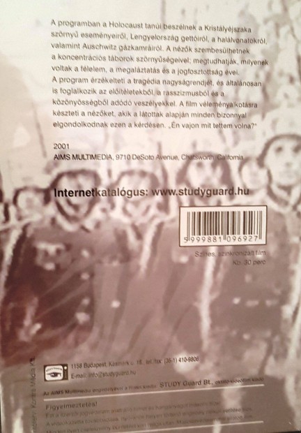 Saj�t fot�val DVD-n �r�kra ismeretterjeszt�s a Holocaust t�rt�nete