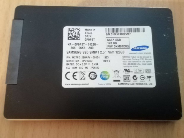 Samsung 128GB SSD / 2,5" / SM841 kicioccgyorsba