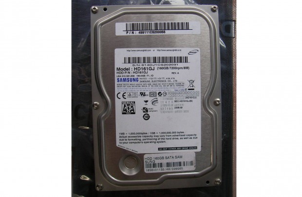 Samsung 160 Gb Sata 3,5" HDD