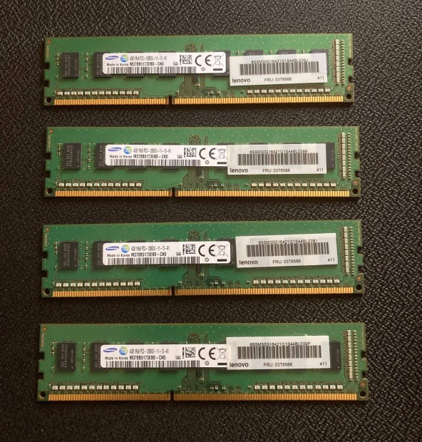 Samsung 16GB (4x4GB) DDR3 PC3-12800U (DDR3-1600) RAM memria