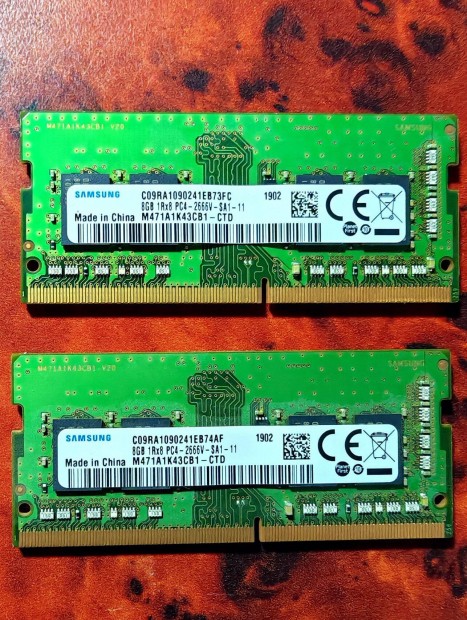 Samsung 16gb (2x8gb) ddr4 2666mhz CL19 Sodimm laptop memria