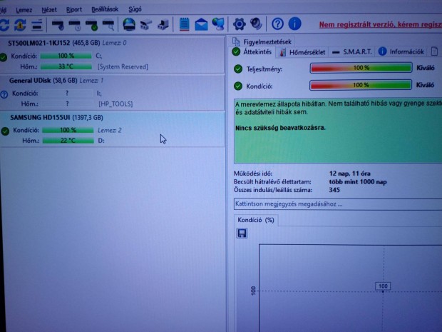 Samsung 1,5TB HDD (12 nap használat)