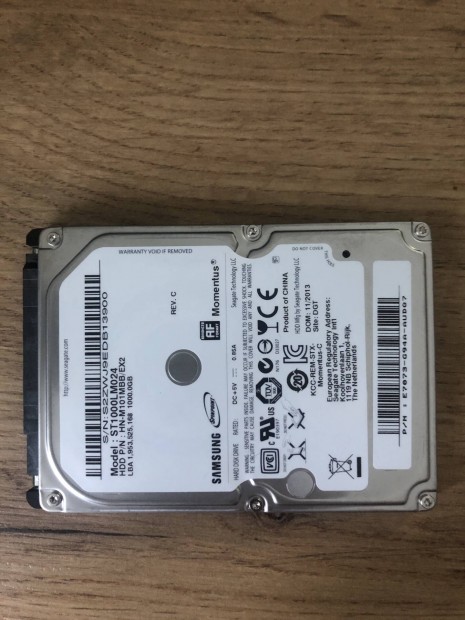 Samsung 1 TB-os hdd